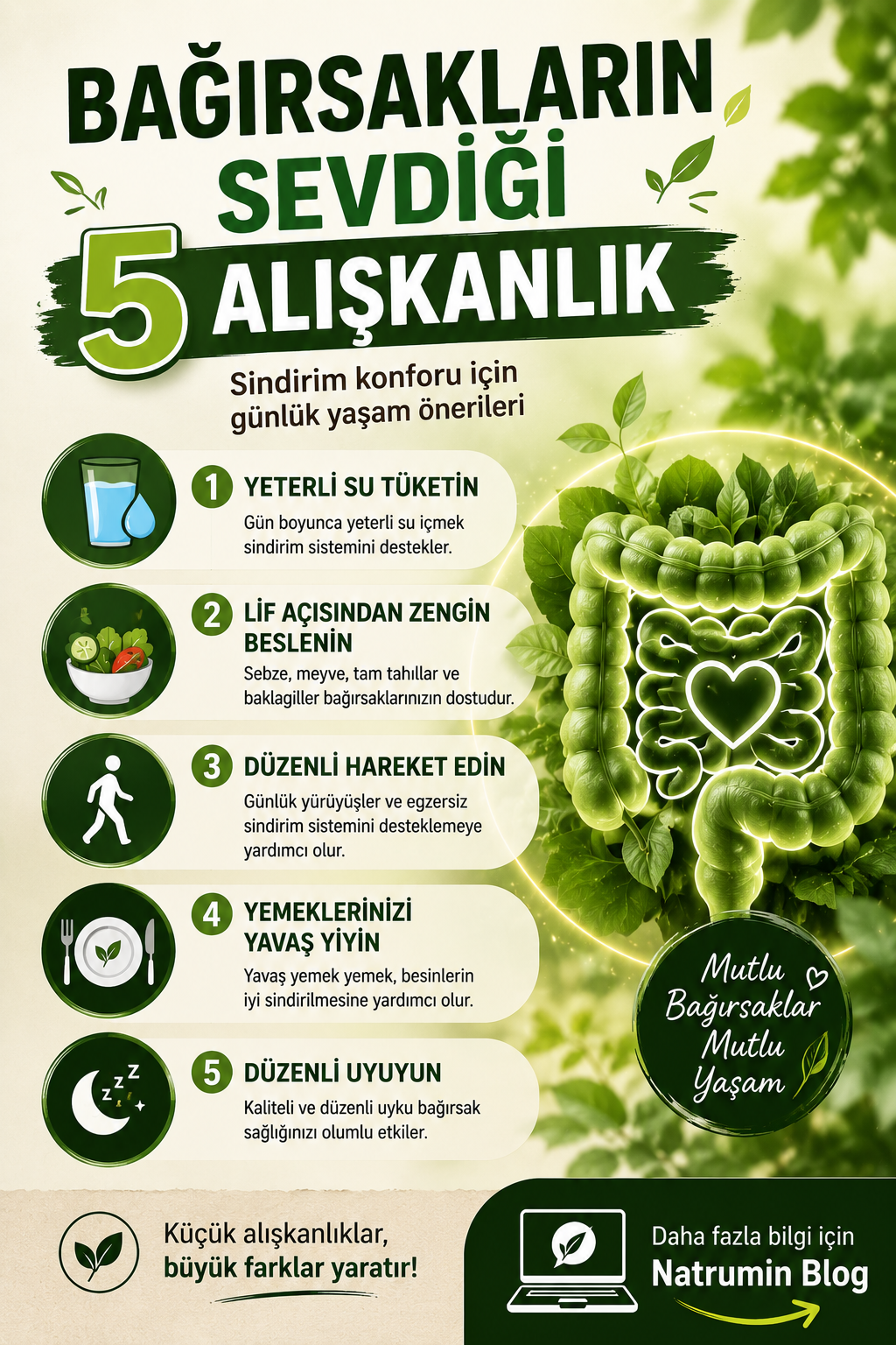 Bağırsakların Sevdiği 5 Alışkanlık